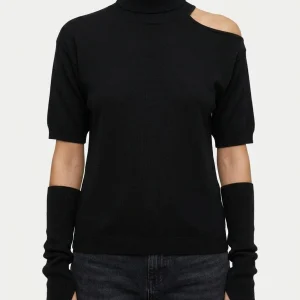 Jersey Floor Cuello Cisne Azul Negro