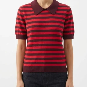 Jersey Floor Rayas Rojo