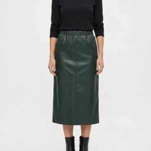 Falda Floor Polipiel Verde