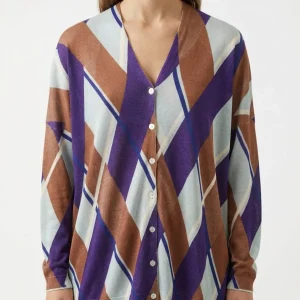 Chaqueta In Bed With You Punto Rombos Morado