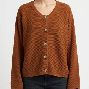 Cardigan Paisie Corto Marrón
