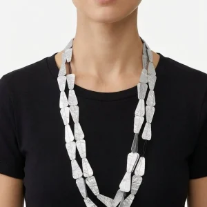 Collar Ana Hagopian Trap Metalic Plateado