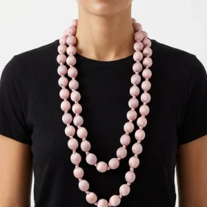 Collar Il Baco Da Seta Bolas Seda Rosa 13.2