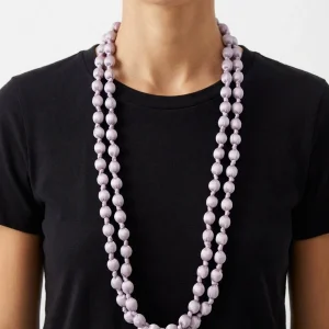 Collar  Il Baco Da Seta Bolas Seda Lila