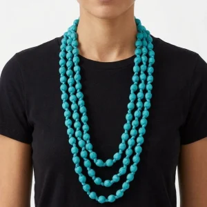 Collar  Il Baco Da Seta Bolas Seda Celeste