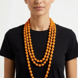 Collar  Il Baco Da Seta Bolas Seda Mandarina 9.3