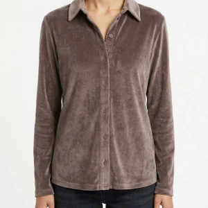 Camisa Majestic Fillatures Terciopelo Vison