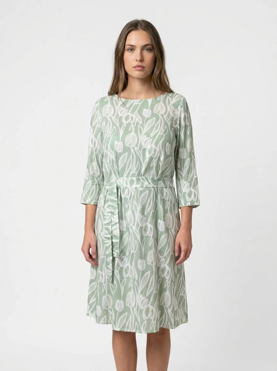Vestido Whyci Milano Estampado Tulipanes - Imagen 4