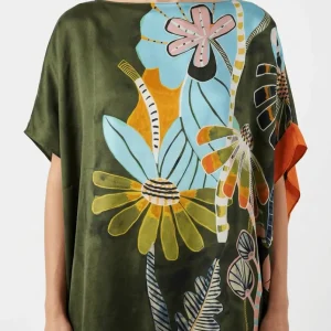 Cafcan Barbieri Corto Estampado Flores Verde