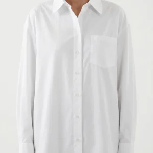Camisa Camicetta Snob Recta Ancha Blanca