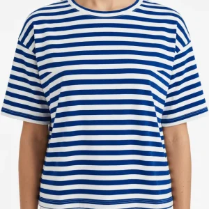 Camiseta Floor Bicolor Azul Blanco