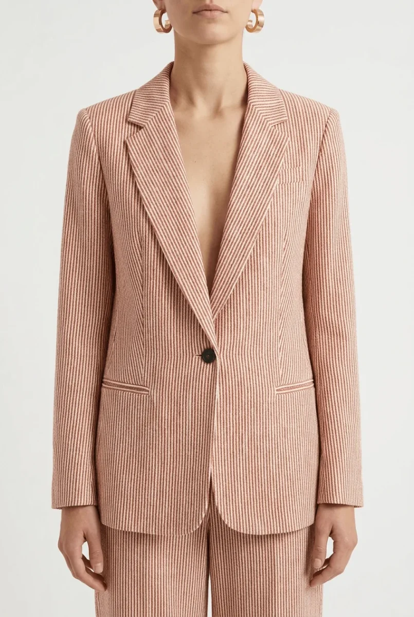Blazer Goodmatch Rayas Naranja Quemado