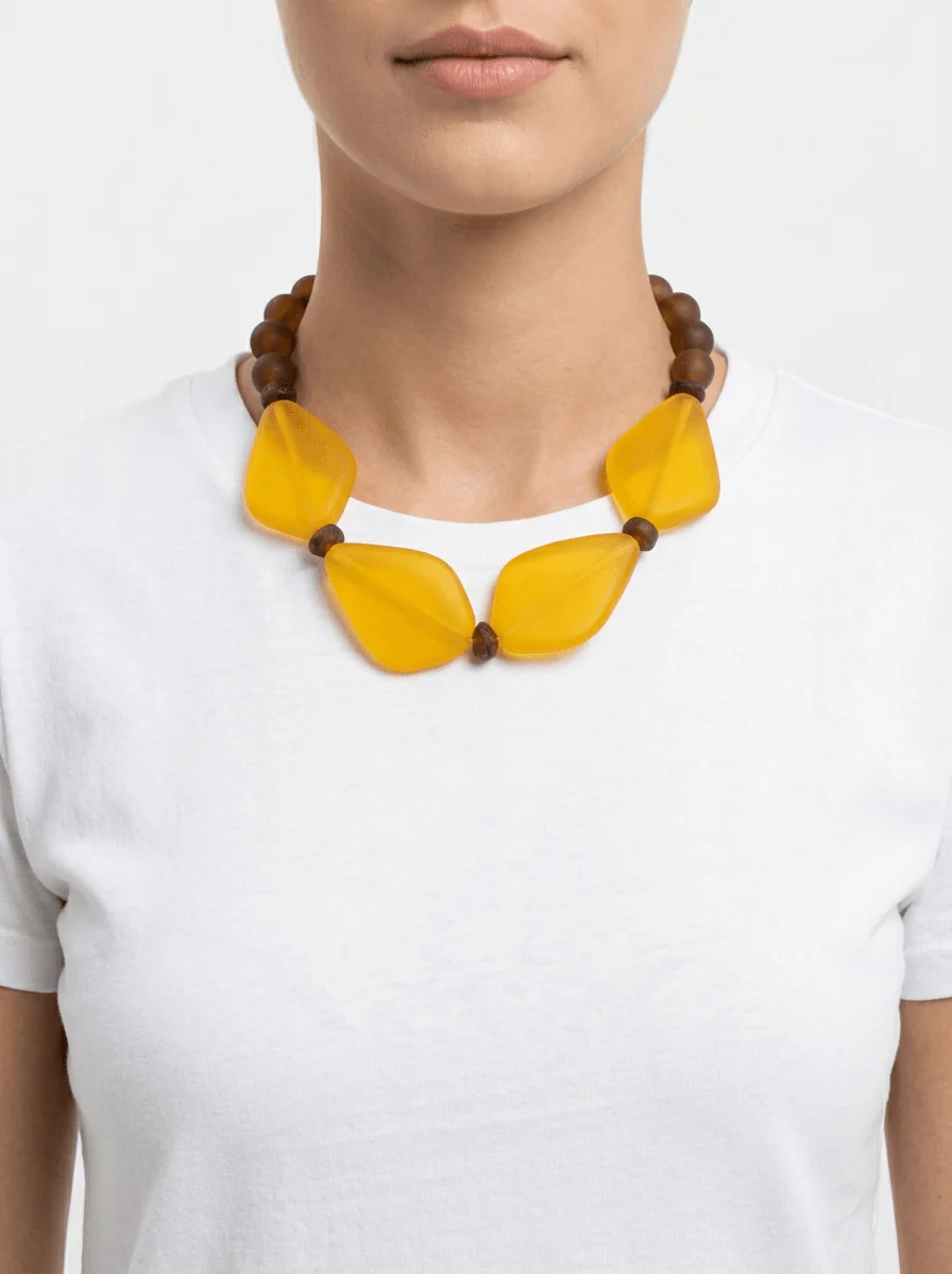 Collar Niu Heliconia Amarillo