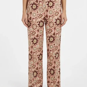 Pantalón Agoefilo Estampado Flores Rosa
