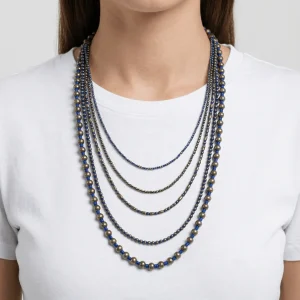 Collar Justmine 5 Tiras Bolitas