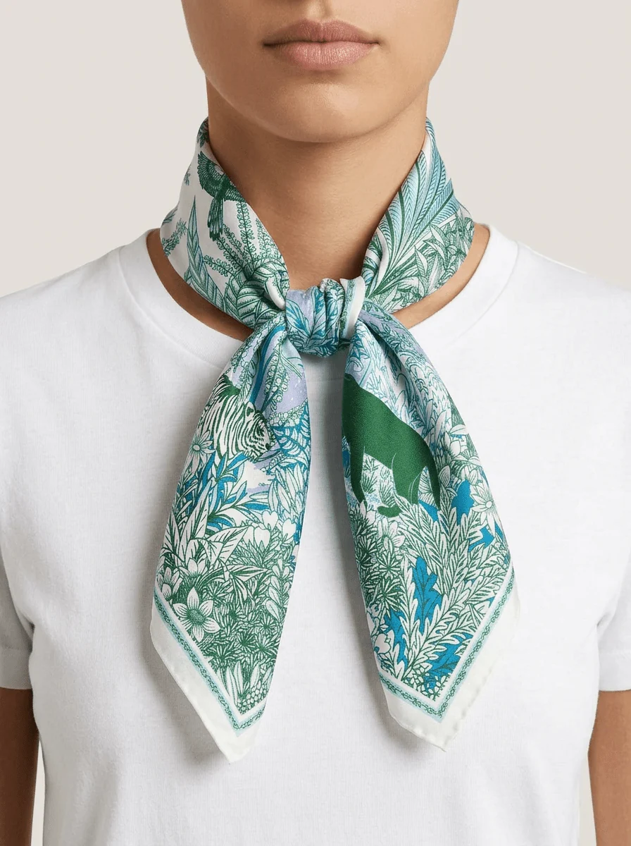Foulard Maison Fanli Pantera en Foresta Cielo