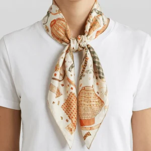 Foulard Maison Fanli Linternas Rojas y Verde
