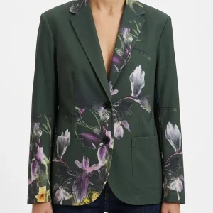Blazer Sissi Otto Style Flores Verde