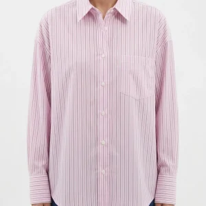 Camisa Academia Marie-Patch Rayas Rosa
