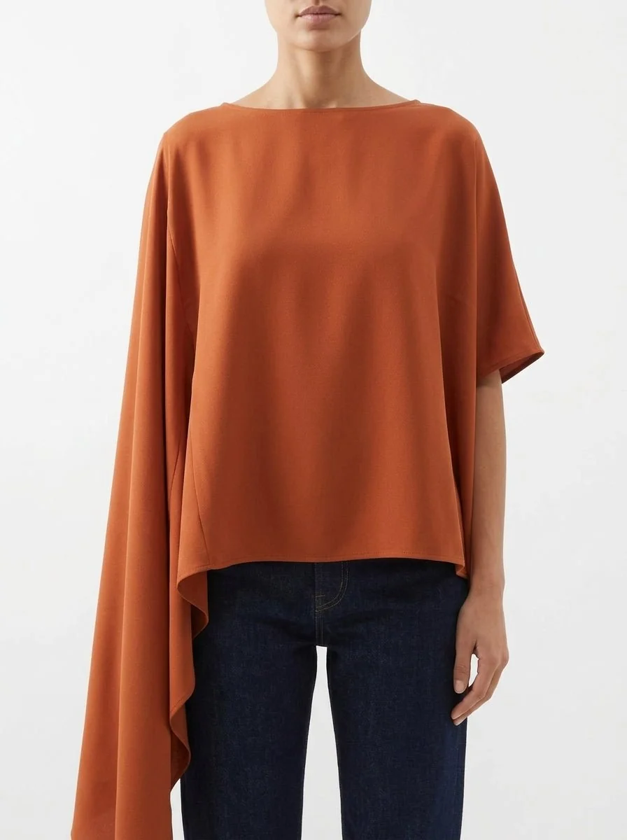 Camisa Poncho Sissi Otto Style Camel - Imagen 7