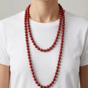 Collar Fabrizio Marcantelli Bolitas Coral Profundo