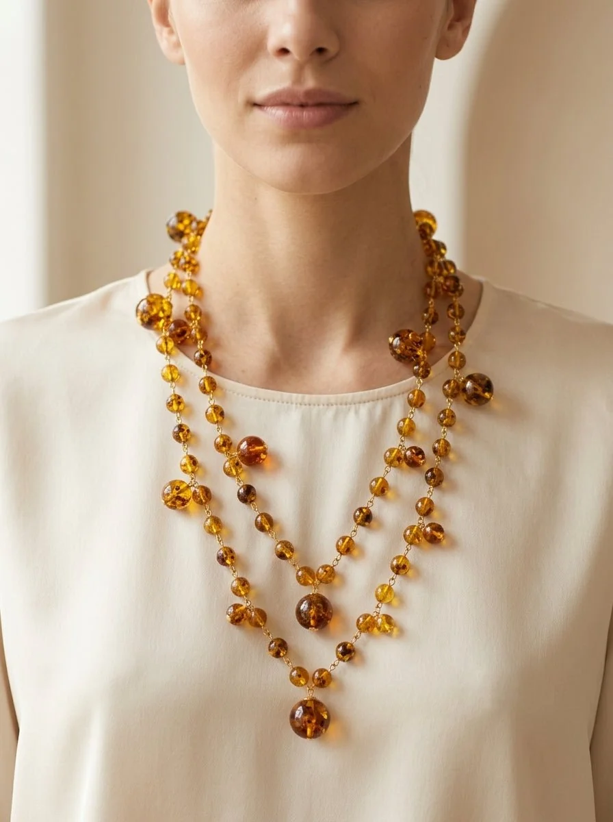 Collar Fabrizio Marcantelli Rosario Miel - Imagen 4