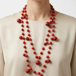 Collar Fabrizio Marcantelli Rosario Coral Profundo