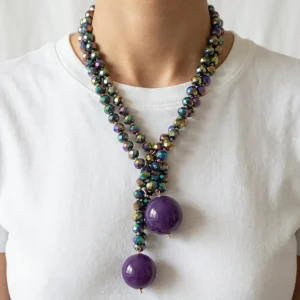 Collar Fabrizio Marcantelli Bolitas y 2 Bolas Grande Multicolor