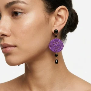 Pendientes Fabrizio Marcantelli Mandala Pequeño Morado