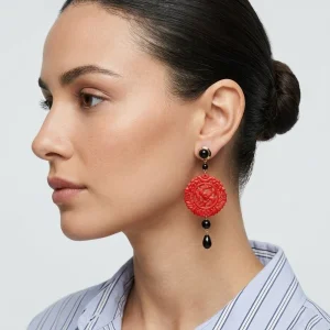 Pendientes Fabrizio Marcantelli Mandala Pequeño Rojo