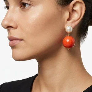 Pendientes Fabrizio Marcantelli Bola Coral MP