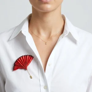 Broche Ana Hagopian Pai Pai Rojo
