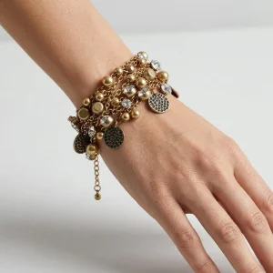 Pulsera Il Baco Da Seta Cadenas Medallas Y Piedras Plata
