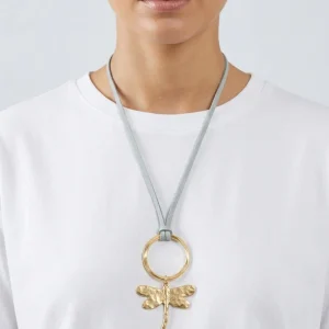 Collar Libelula Dorado Perla