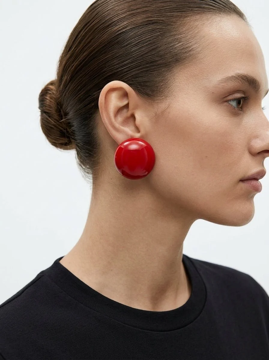 Pendientes Fabrizio Marcantelli Armonia Rojo - Imagen 3