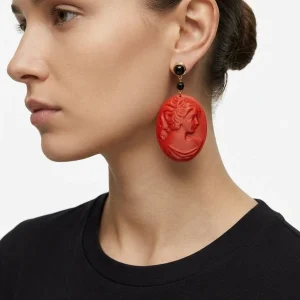 Pendientes Fabrizio Marcantelli Cameo Rojo
