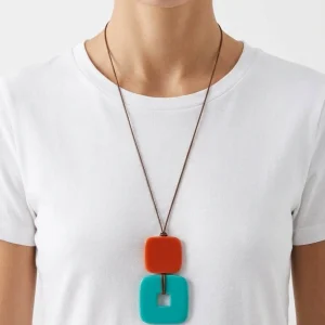 Collar Il Baco Da Seta Cuentas Naranja