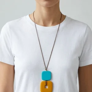 Collar Il Baco Da Seta Cuentas Amarillo