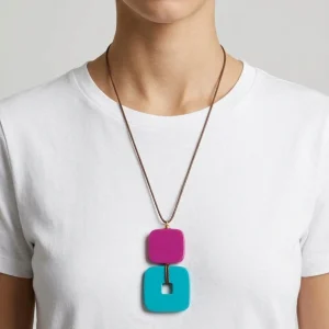 Collar Il Baco Da Seta Cuentas Fucsia