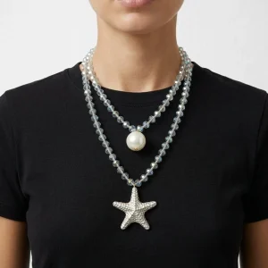 Collar Fabrizio Marcantelli Estrella del Mar Pequeña Gris