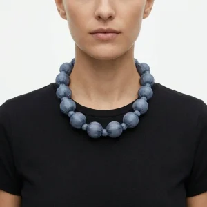 Collar Il Baco Da Seta Linh Azul Pizarra Claro