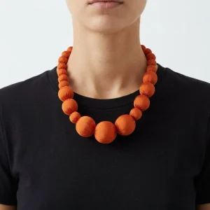 Collar Il Baco Da Seta Lonh Naranja