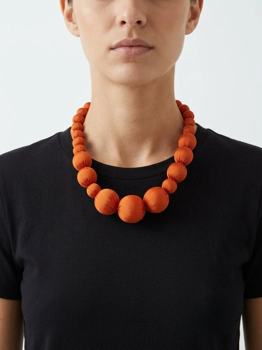 Collar Il Baco Da Seta Lonh Naranja - Imagen 2