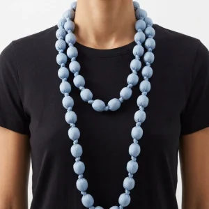 Collar il Baco Da Seta Maxi Bolas Seda Azul Baby