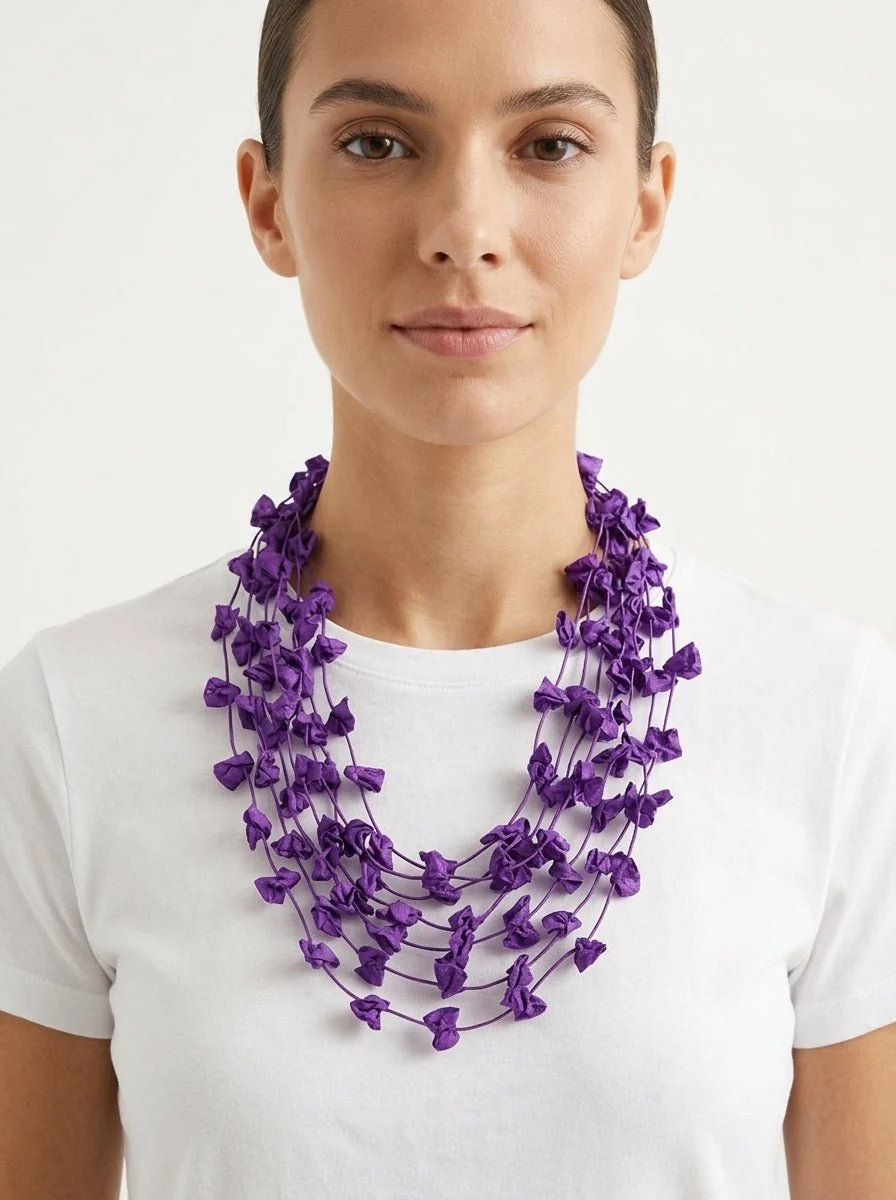 Collar Ana Hagopian Necklace Loop Violeta