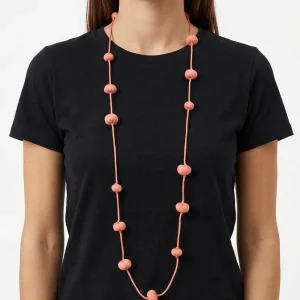 Collar Il Baco Da Seta Bolas De Seda Cocoon Salmon