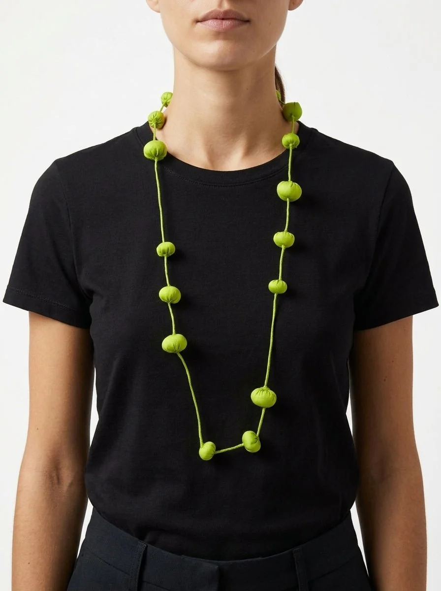 Collar Il Baco Da Seta Cocoon Verde Flour - Imagen 2
