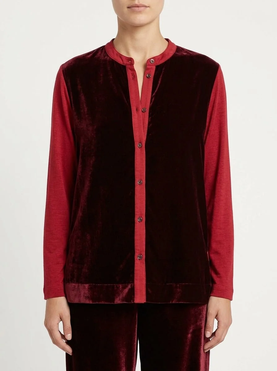 Camisa Whyci Punto y Terciopelo