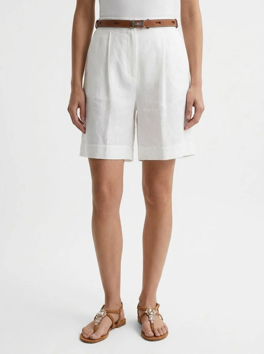 Short Whyci Milano Lisos Lino - Imagen 2