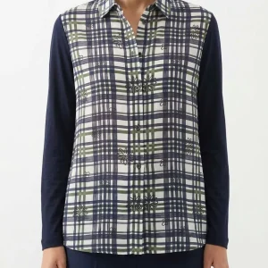 Camisa Whyci Milano Cuadros Flores